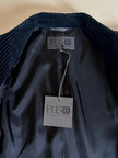 Blazer doppiopetto Antonio Fusco in velluto nero a coste