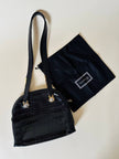 Borsa nera in pelle stampa coccodrillo “Gianni Versace”