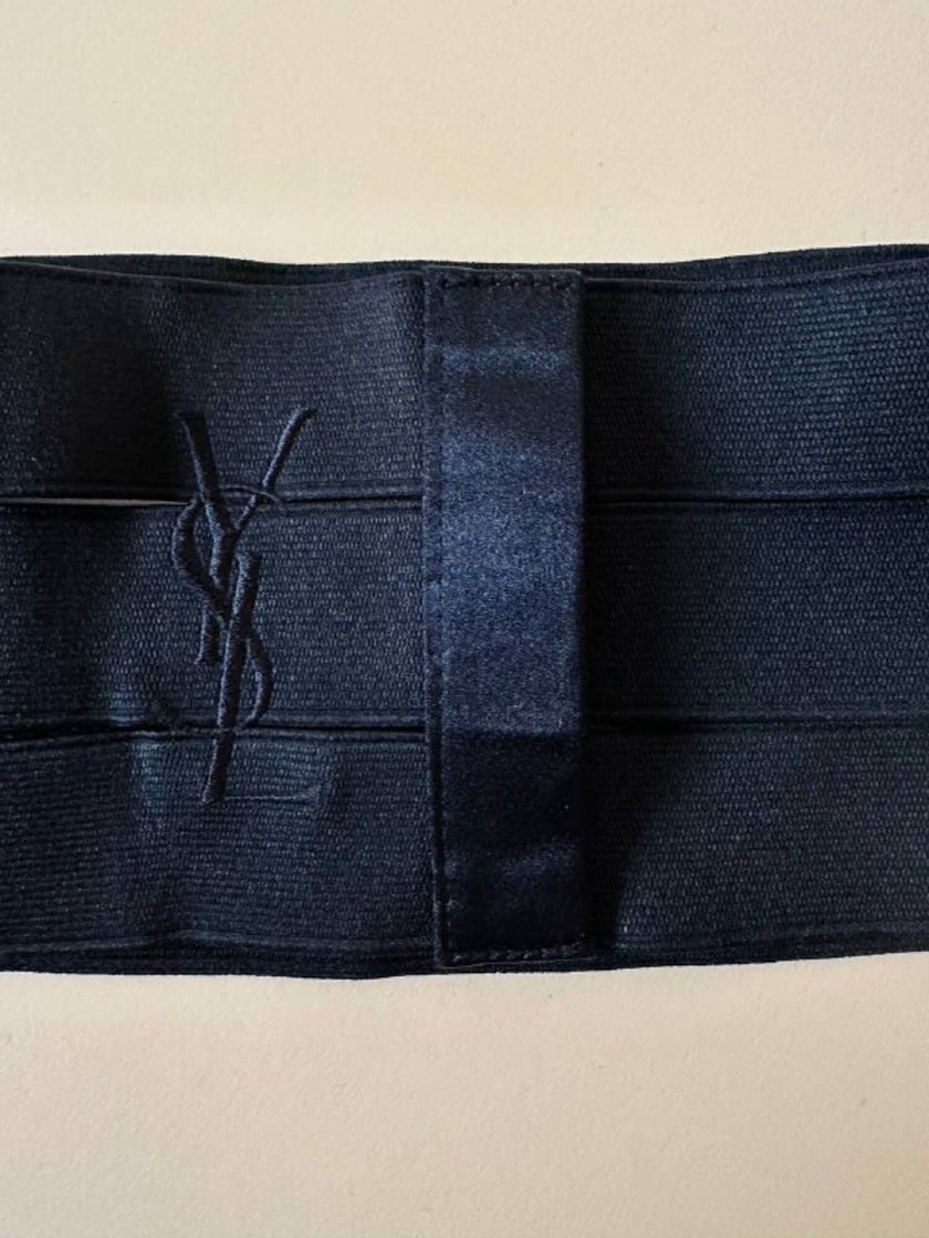 Cintura/stringi vita nera a fasce elastiche “Yves Saint Laurent”