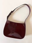Borsa hobo Furla in pelle verniciata bordeaux