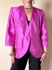 Blazer in shantung di seta ciclamino “Yves Saint Laurent”