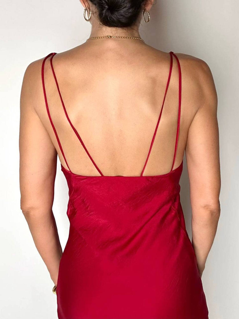 Abito lungo rosso Weili Zheng