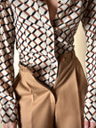 Pantalone Christian Dior vintage modello classico con pince in lana cammello scuro
