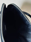 Vintage Versace Tasche aus schwarzem Leder mit Krokodilprägung