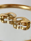 Vintage Yves Saint Laurent gold-tone metal heart-shaped clip-on earrings