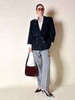 Borsa hobo Furla in pelle verniciata bordeaux
