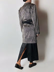 Cintura vintage in passamaneria sautache nera con nappa couture