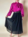 Gonna vintage Yves Saint Laurent in voile nero