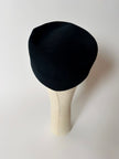 Cappello vintage Benetton modelllo Pillbox in lana nera nuovo con cartellino