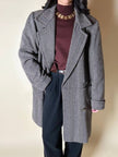 Cappotto sartoriale in lana spinata con bottoni Yves Saint Laurent