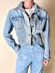 Giacca cropped Katharine Hamnett London in Denim chiaro slavato