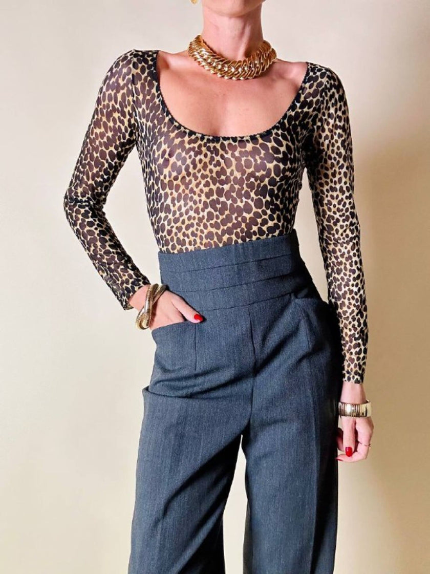 Pantalone a sigaretta con panciotto grigio antracite “D&G”