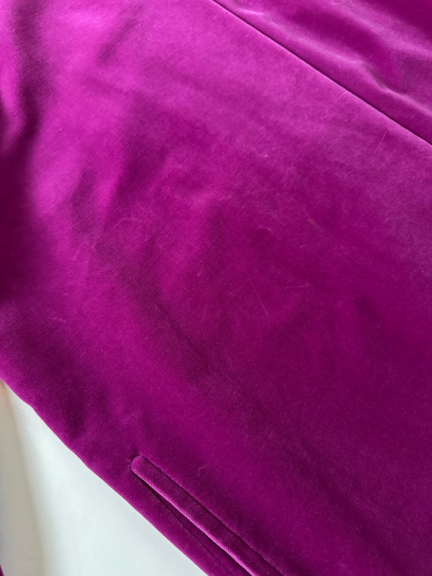 Cappottino vintage Enrico Coveri in velluto viola ciclamino