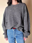 Maglione vintage Ballantyne modello oversize in lana grigio mélange