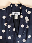 Blazer in seta nera a grandi pois color panna “Genny”