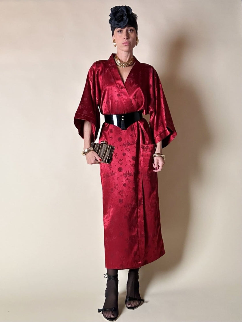 Vintage-Gürtel aus schwarzem Lucite mit Couture-Quaste und gedrehten Kordeln