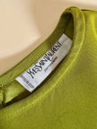 Blusa Yves Saint Laurent Variation in crêpe verde acido