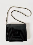 Borsa vintage Fendi con cuciture concentriche e tracolla in catena