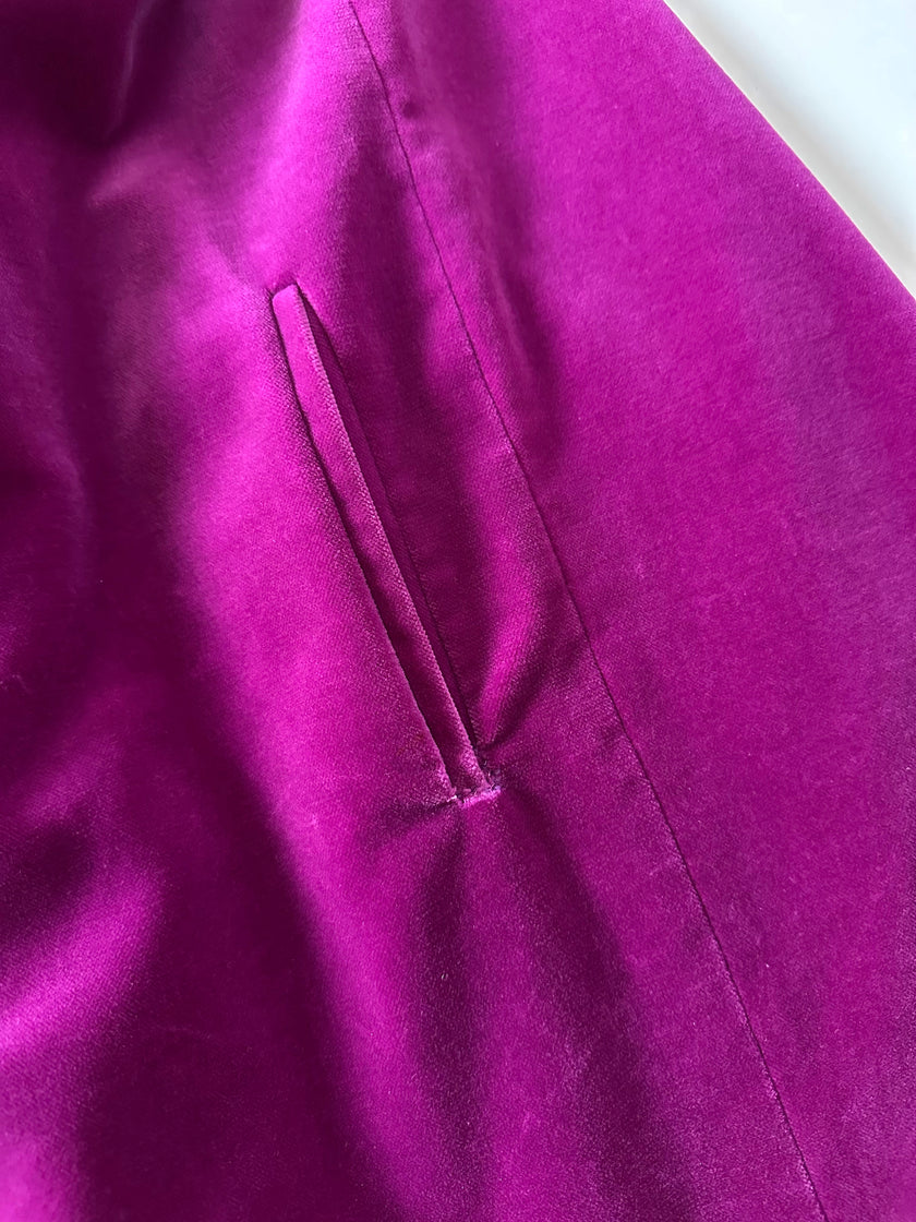 Cappottino vintage Enrico Coveri in velluto viola ciclamino