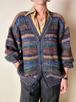 Cardigan Missoni Sport in lana operata a righe orizzontali