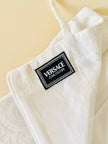 Mini dress in cotone Jacquard bianco “Versace Jeans Couture”