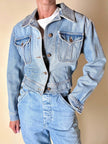 Giacca cropped Katharine Hamnett London in Denim chiaro slavato