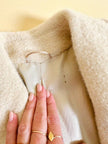 Cappotto sartoriale in lana e alpaca color panna