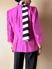 Blazer in shantung di seta ciclamino “Yves Saint Laurent”