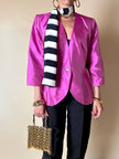Blazer in shantung di seta ciclamino “Yves Saint Laurent”