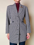 Blazer sciancrato in lana pied de poule “Rifat Ozbek”