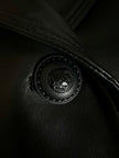 Blazer cropped Gianni Versace vintage in pelle nera con bottoni medusa