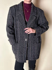 Manteau-blazer Yves Saint Laurent en tweed avec boutons bijoux logotés