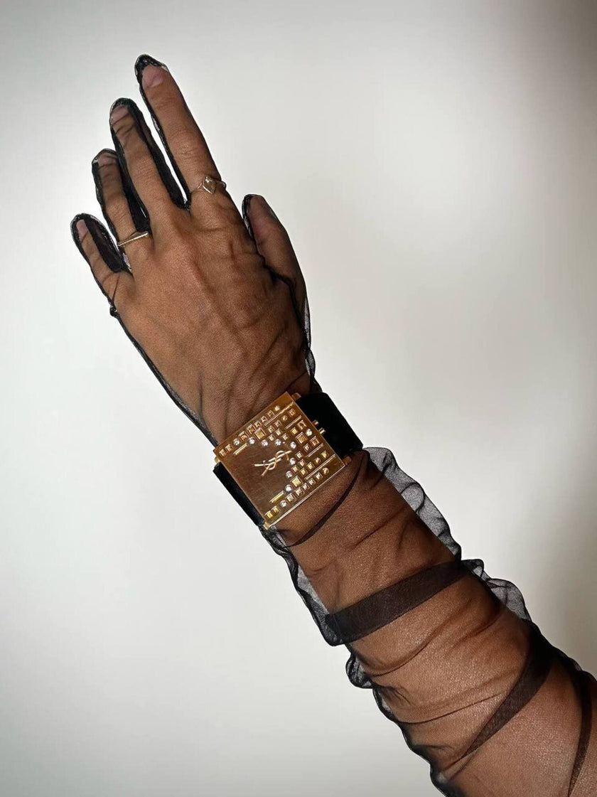 Yves Saint Laurent Vintage Fashion Bracelet Make-up Palette con Swarovski