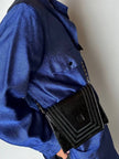 Borsa vintage Fendi con cuciture concentriche e tracolla in catena