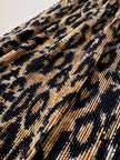 Chemisier vintage leopardato in tessuto micro plissé Henriette