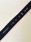 Cintura in gros grain fucsia con fibbia logata color oro “Yves Saint Laurent”