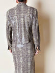 Ensemble Yvan & Marzia in tessuto stretch fantasia pitone