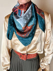 Foulard Gucci in seta jacquard fantasia sella