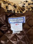 “Yves Saint Laurent” faux fur leopard print parka