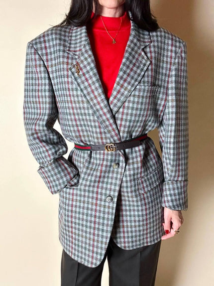 Blazer vintage Yves Saint Laurent in lana pied de poule