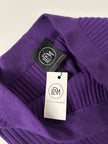 Gonna longuette Letizia De Meo in maglia viola a coste