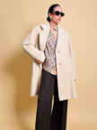 Cappotto sartoriale in lana e alpaca color panna