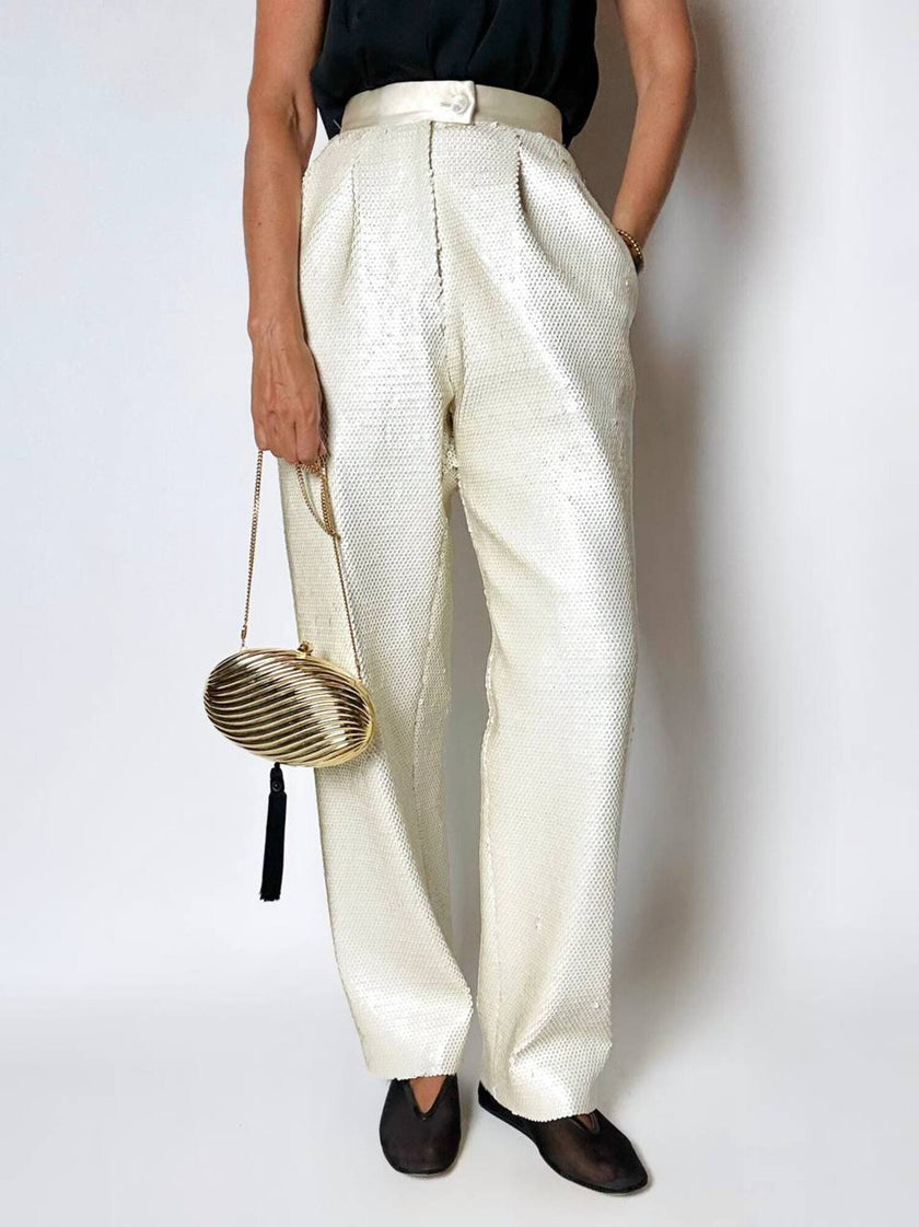 Vintage Schéilan Firenze jewel bag in twisted gold-tone metal with a couture tassel