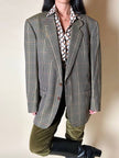 Blazer Yves Saint Laurent in lana fantasia pied de poule multicolor