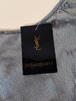 Canotta/mini dress in tessuto ologramma iridescente “Yves Saint Laurent”