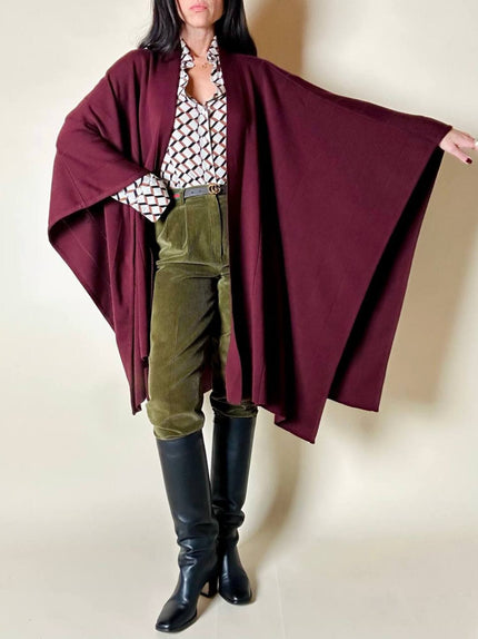 Mantella in maglia bordeaux a punto stoffa Pierre Cardin