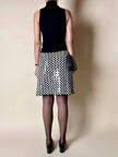 Gonna Emporio Armani in paillettes bianche e nere con motivo a scacchi