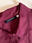 Camicia oversize Fuoriskema in viscosa jacquard color vinaccia