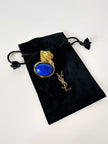 Anello Yves Saint Laurent Arty Ring con cabochon blu effetto Lapislazzuli