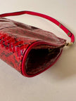 Pochette in whips rossa con tracolla regolabile